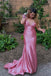 Sexy Pink Mermaid V-neck Maxi Long Party Prom Dresses To Impress,Evening Dress,13370