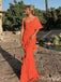 Elegant Orange Mermaid Long Party Prom Dresses To Impress,Evening Dress,13490