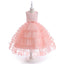 Sweet Pink A-line Long Flower Girl Dresses, Cute Flower Girl Dresses, FG100