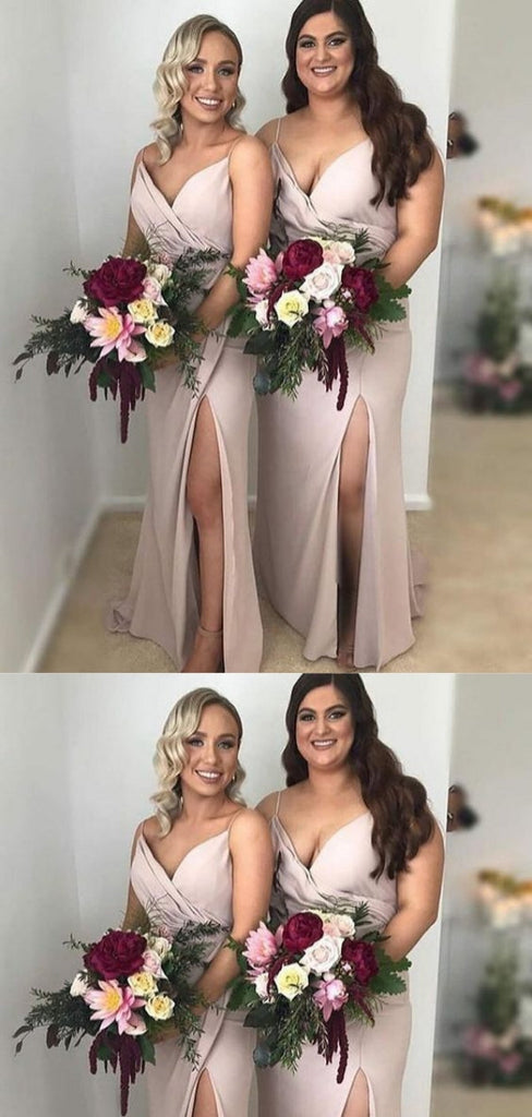 Sexy Mermaid Spaghetti Straps Maxi Long Bridesmaid Dresses For Wedding Party,WG1589