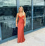 Sexy Spaghetti Straps Sheath V-neck Long Party Prom Dresses To Impress,Evening Dress,13564