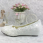 Women's Wedding Shoes Decorative Lace Wedding Low Heels Bridal Shoes, H92