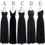 Black Cheap Simple Mismatched Styles Chiffon Floor-Length Formal Long Bridesmaid Dresses, WG187