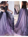 Black-Purple A-line Sweetheart Cheap Long Prom Dresses Online,12884
