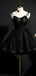Black Spaghetti Straps Short Homecoming Dresses,Cheap Short Prom Dresses,CM908