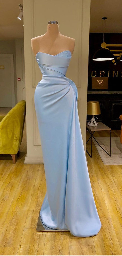 Blue Mermaid Sweetheart Cheap Long Prom Dresses,Evening Party Dresses,12705