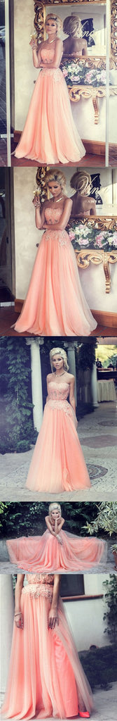 Charming Floor Length Sweet Heart Junior Tulle Affordable Long Prom Dresses with Applique, WG204