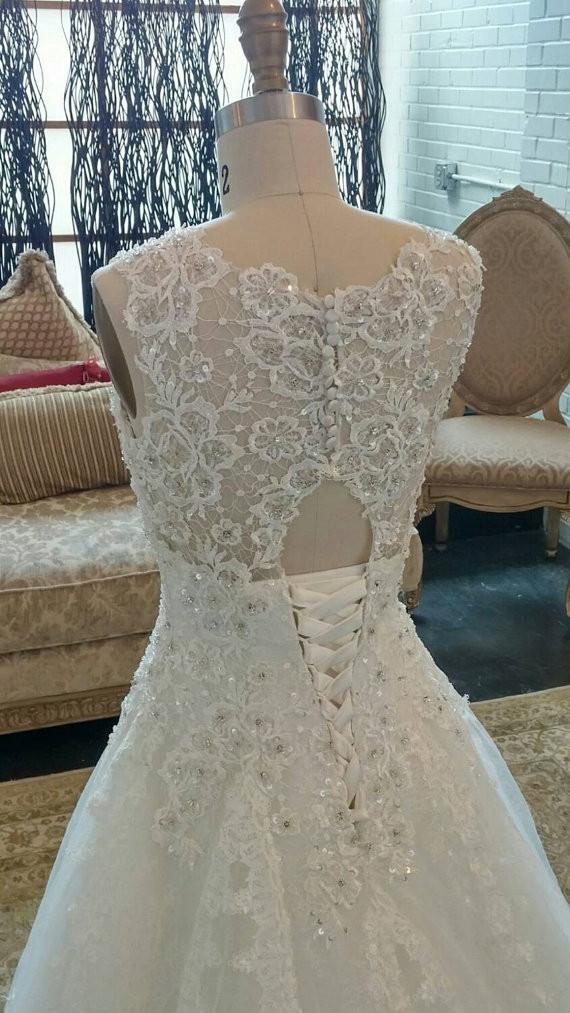 Charming Romantic Lace Beaded Lauxury Affordable Long Wedding Dresses, WG622