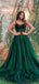 Green A-line Spaghetti Straps Cheap Long Prom Dresses Online,Dance Dresses,12404