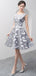 Grey Scoop Unique Cheap Homecoming Dresses Online, Cheap Short Prom Dresses, CM785