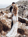 Long Sleeves Lace Mermaid Wedding Dresses Online, Cheap Beach Bridal Dresses, WD475