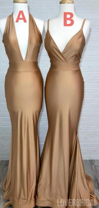 Mismatched Brown Mermaid Sexy Cheap Bridesmaid Dresses Online, WG570
