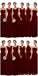 Mismatched Chiffon Dark Red Cheap Long Cheap Bridesmaid Dresses Online, WG630