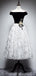 Off Shoulder Black And White Feather Cheap Homecoming Dresses Online, Cheap Short Prom Dresses, CM757