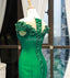 Off Shoulder Green Lace Mermaid Long Evening Prom Dresses, Evening Party Prom Dresses, 12280