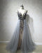 Sexy Deep V Neckline Heavily Beaded Long Evening Prom Dresses, Popular Cheap Long Party Prom Dresses, 17250
