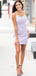 Sexy Mermaid Lace Lilac Short Cheap Homecoming Dresses Online, CM818