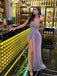 Sexy Purple V-neck High Slit Cheap Long Prom Dresses Online,12788