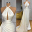 Simple Ivory Mermaid Halter Cheap Long Prom Dresses,Evening Party Dresses,12676