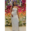 Simple Silver Mermaid One Shoulder Cheap Long Bridesmaid Dresses,WG1305