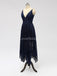 Spaghetti Strapls Lace Navy Lace Short Cheap Bridesmaid Dresses Online, WG588