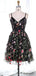 Spaghetti Straps Lace Black Cheap Homecoming Dresses Online, Cheap Short Prom Dresses, CM739