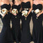 Sweetheart Black Mermaid Cheap Long Bridesmaid Dresses Online, WG2441