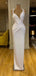 Unique White Sheath V-neck Cheap Long Prom Dresses Online,12818