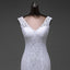 V Neckline Unique Lace Mermaid Wedding Bridal Dresses, Custom Made Wedding Dresses, Affordable Wedding Bridal Gowns, WD240